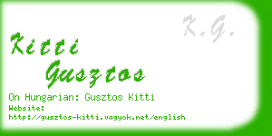 kitti gusztos business card